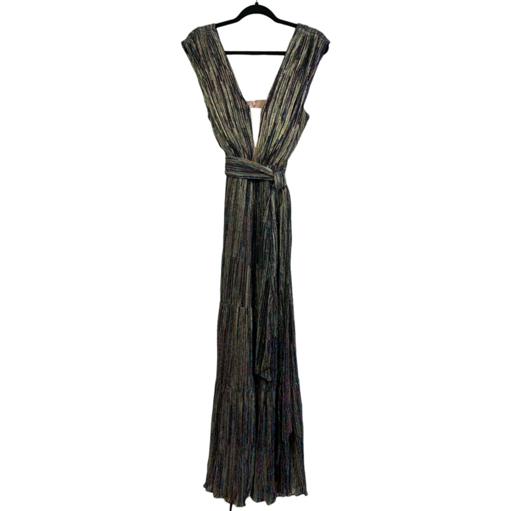 HARLYN Metallic Rainbow Maxi Dress